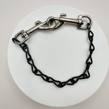Vintage 90s Industrial Black Metal Bracelet Silver Tone Trigger Snap Hook Goth