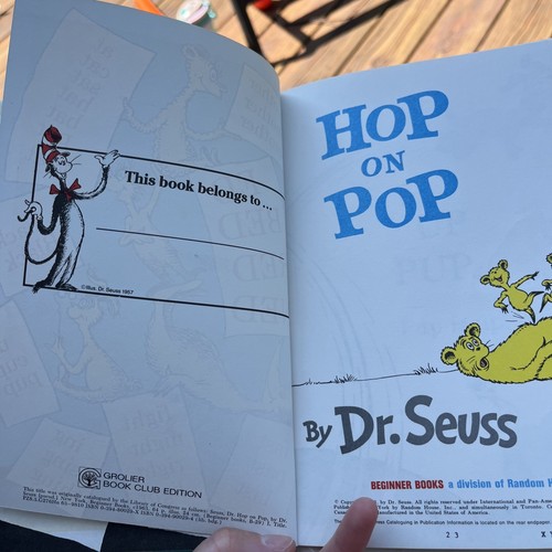 Vintage 1st Edition 1963 Rare copy - Hop on Pop by Dr. Seuss, Hardcover, - Picture 4 of 5