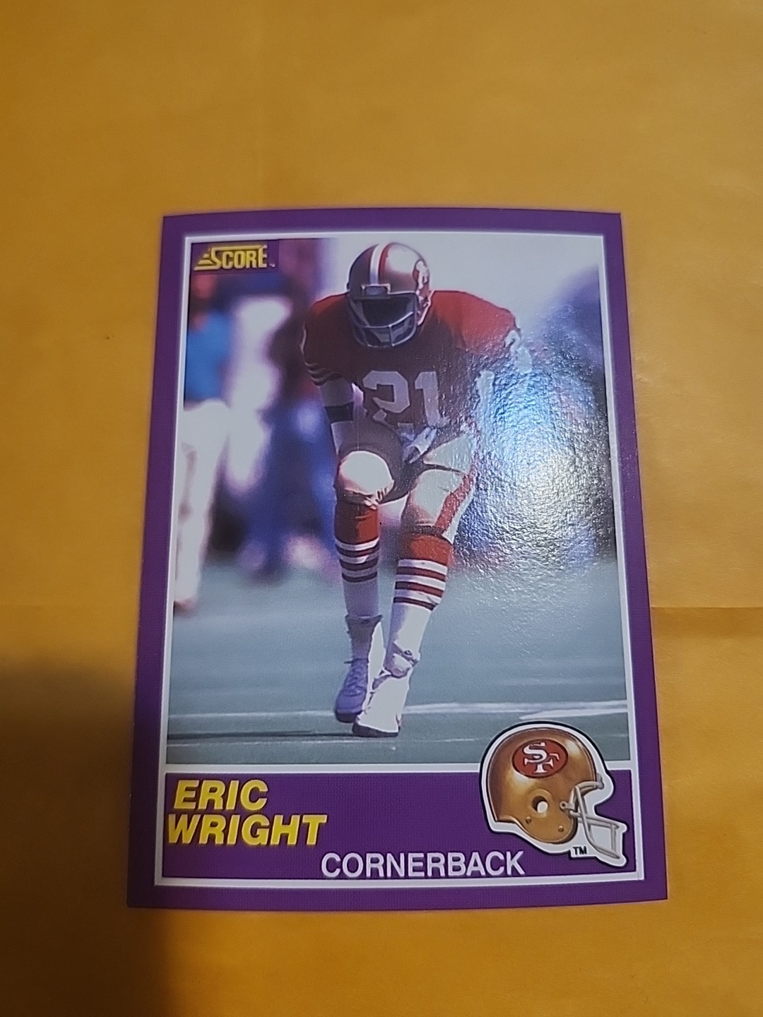 1989 Score Supplemental Football Card Eric Wright #377S
