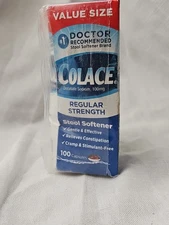 DENTED  BOX - Colace REGULAR Stool Softener 100mg Sodium 100 Cap Exp 02/2027