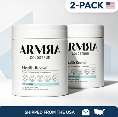 2pc ARMRA Colostrum Health Revival Unflavored 120g 120 Servings Supplement*-*