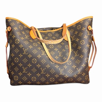 Vintage Louis Vuitton Neverfull GM Monogram Large Tote Bag With Pouch