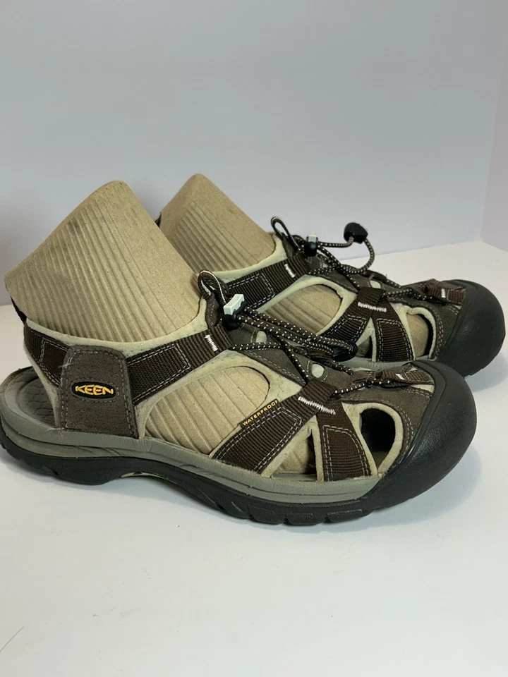 Keen Talla 9 Para Mujer Impermeables Zapatos de Senderismo Venecia Cuero Sandalias Exterior Marrón Foto 2 de 4