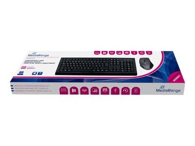 MEDIARANGE ge Keyboard and Mouse Set wireless black keyboard 1600 dpi MROS104
