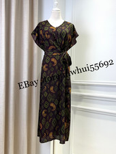 2026 Spring and Summer Retro Printed Dress Holiday Casual Comfortable Long Dress