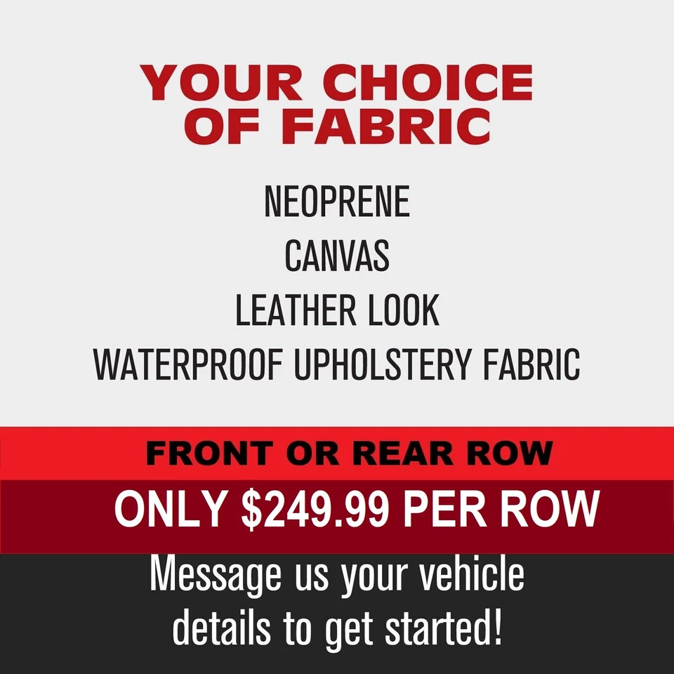 For Ford ECONOVAN Custom Fit Seat Covers Front OR Rear Neoprene OR Canvas - image 2 of 4