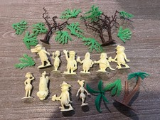 Vintage Marx Flintstones Playset Figures Lot of 10 And Trees