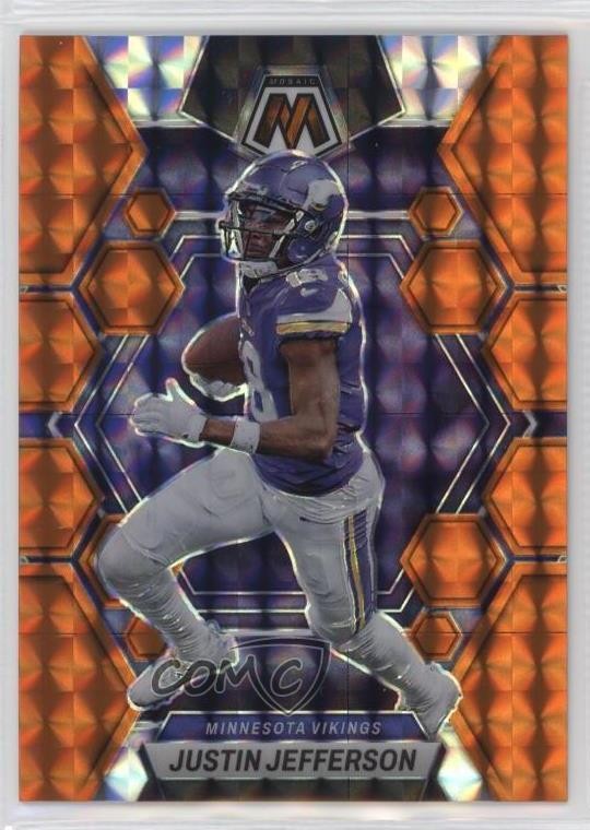 2023 Panini Mosaic Orange Mosaic Prizm 193/199 Justin Jefferson #152 0su2