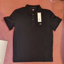 Image of C.P. Company slim fit Polo Shirt Short Sleeve Pique Cotton black size large
