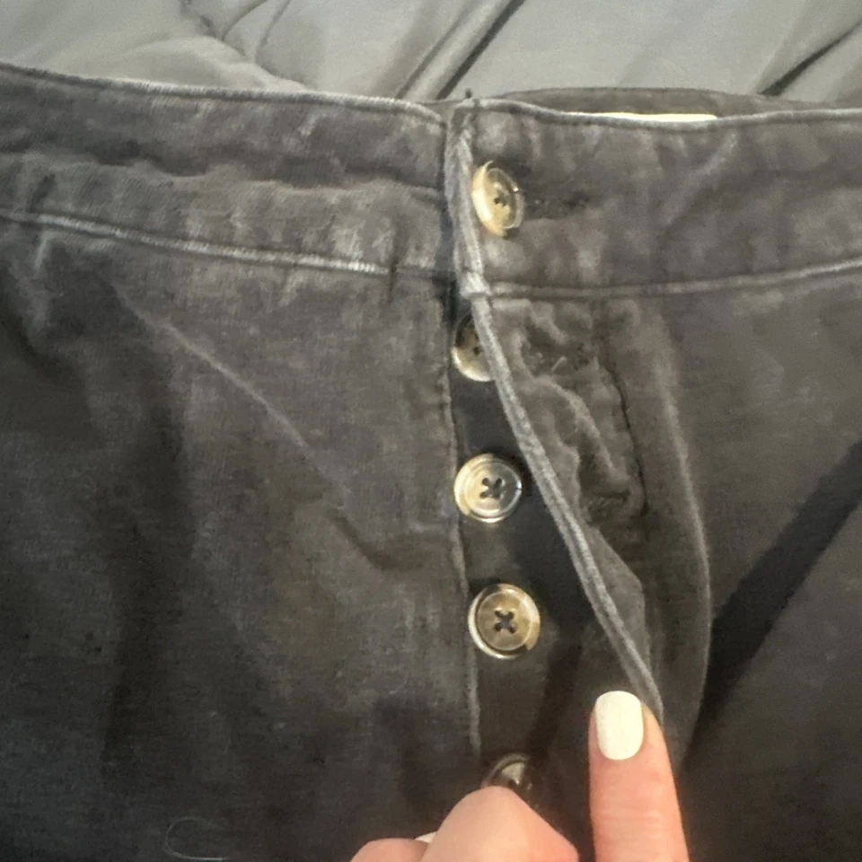 Pantalones de pierna ancha de pana negros Pilcro & The Letterpress de Anthropologie talla 30 Foto 2 de 4