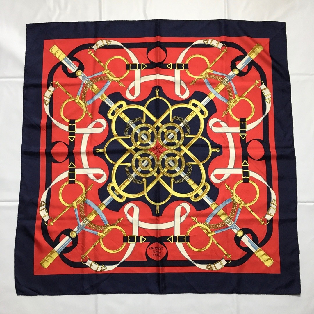 Hermes Carre 90 Navy Silk Scarf 2504-195