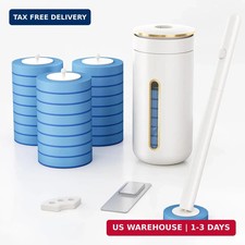 Disposable Toilet Brush with 32 Refill Heads and Holder- Clean Brush Starter Kit