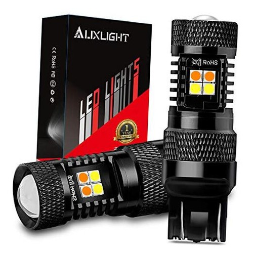 7443 7443LL 7444NA T20 Switchback LED Bulbs 16SMD Chipsets Parking