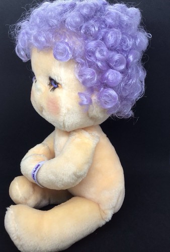 Vintage Hugga Bunch Puppe Impkins lila Haare nude Plüsch 1985 Kenner - Bild 3 von 6