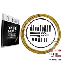 Bike Shifter Cable Set for Shimano/SRAM,Road Bike Derailleur Cable Gear Gold