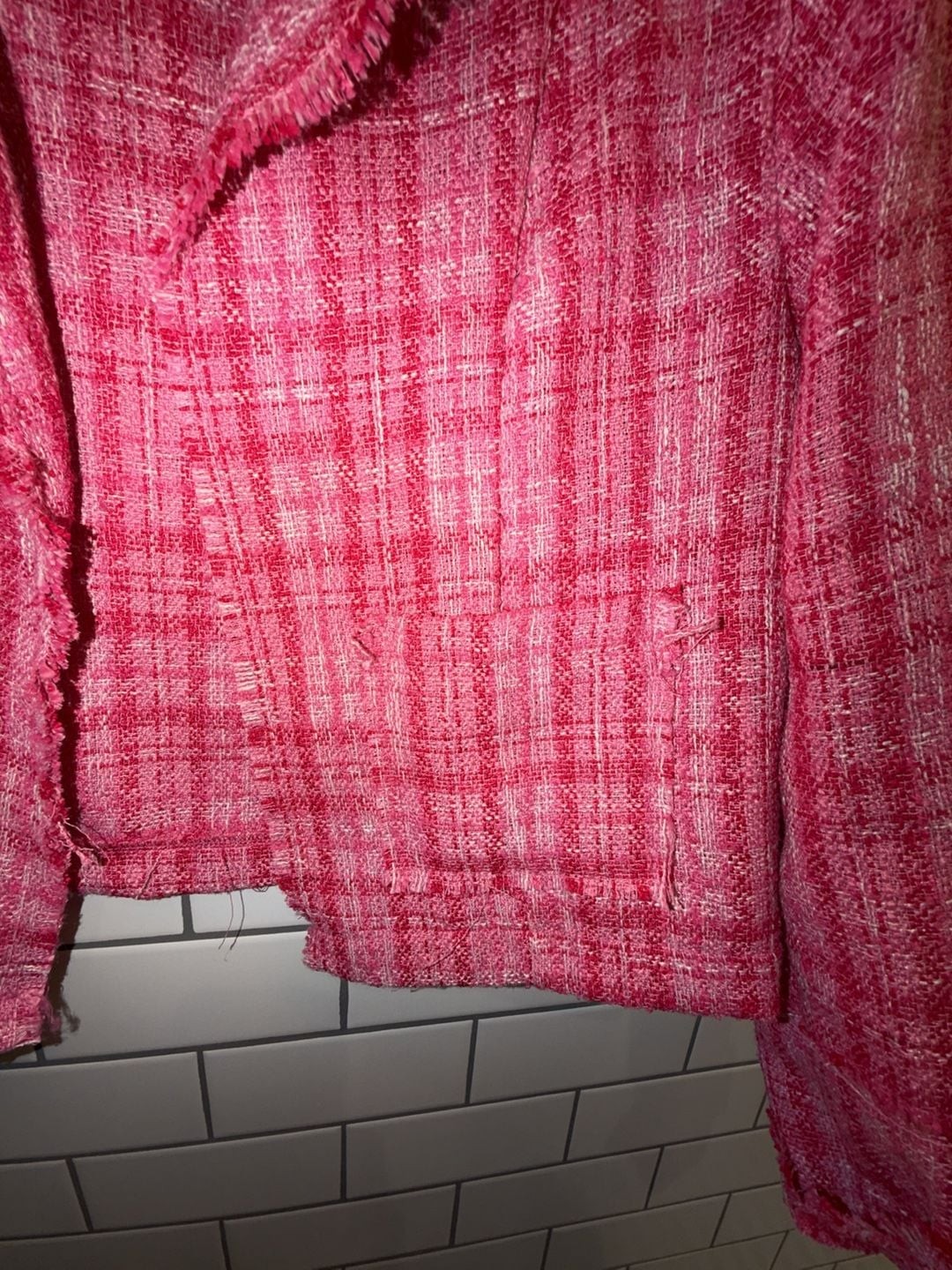 Blue B Collection Pink Tweed Blazer Jacket | Barbiecore Preppy Chic, photo 4