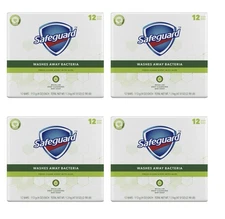 Safeguard Deodorant Bar Soap, White Aloe 4 oz 4 Packs Of 12 Count 48 Total Bars