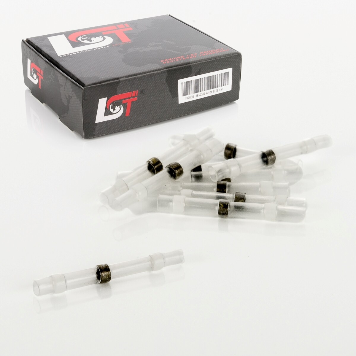 10 Piece Solder With Heat Shrink Tubing Waterproof White /0.25 - 0.35 MM ²