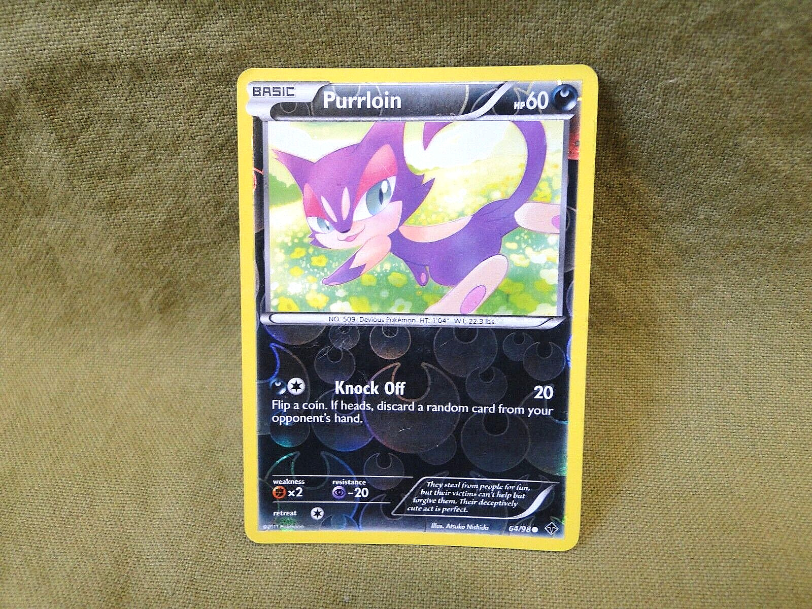 Pokemon Trading Card - Emerging Powers: Purrloin Reverse Holo 64/98