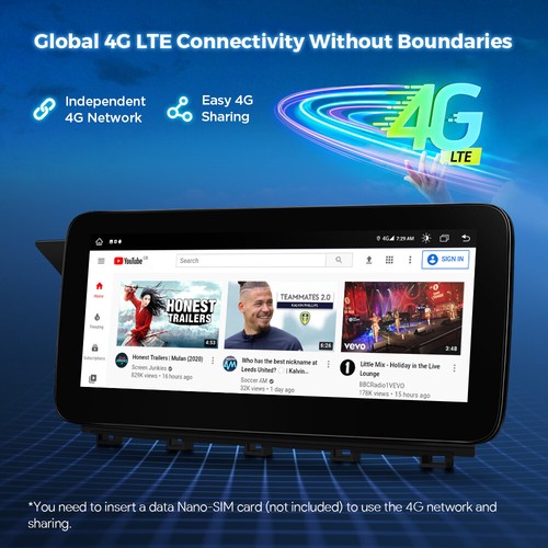 Android 14 8-Core 8+128GB Car GPS Stereo Radio 4G lte For Mercedes-Benz GLK X204 - Picture 8 of 24