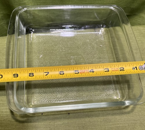 vintage Glasbake J2428 Clear 8-inch Square Glass Baking or Casserole Dish - Picture 3 of 5