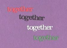 TOGETHER family die cuts scrapbook cards