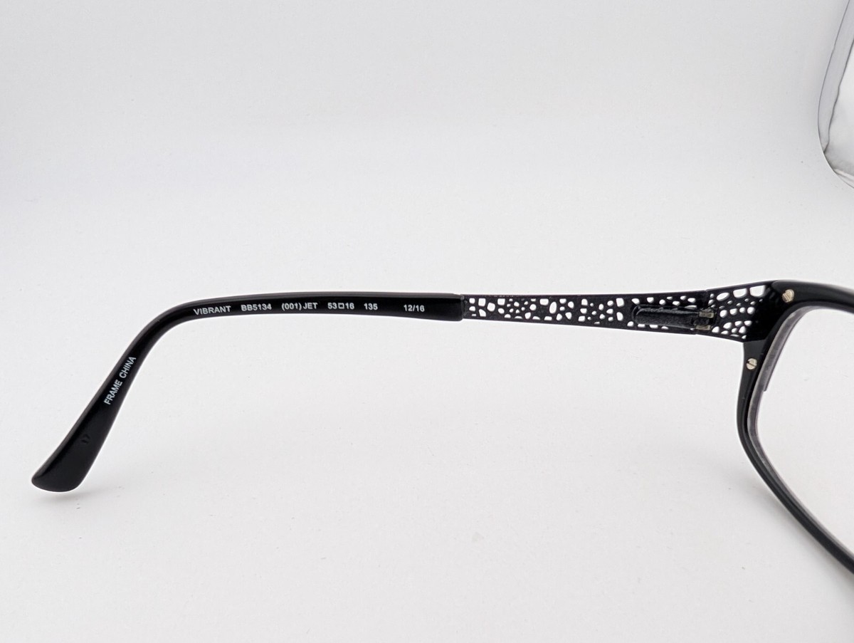 bebe Eyeglasses, Frames Only, Vibrant BB5134, 001 Jet, 53-16-135