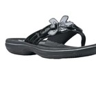 Clarks Open Toe Black Sandals for Women
