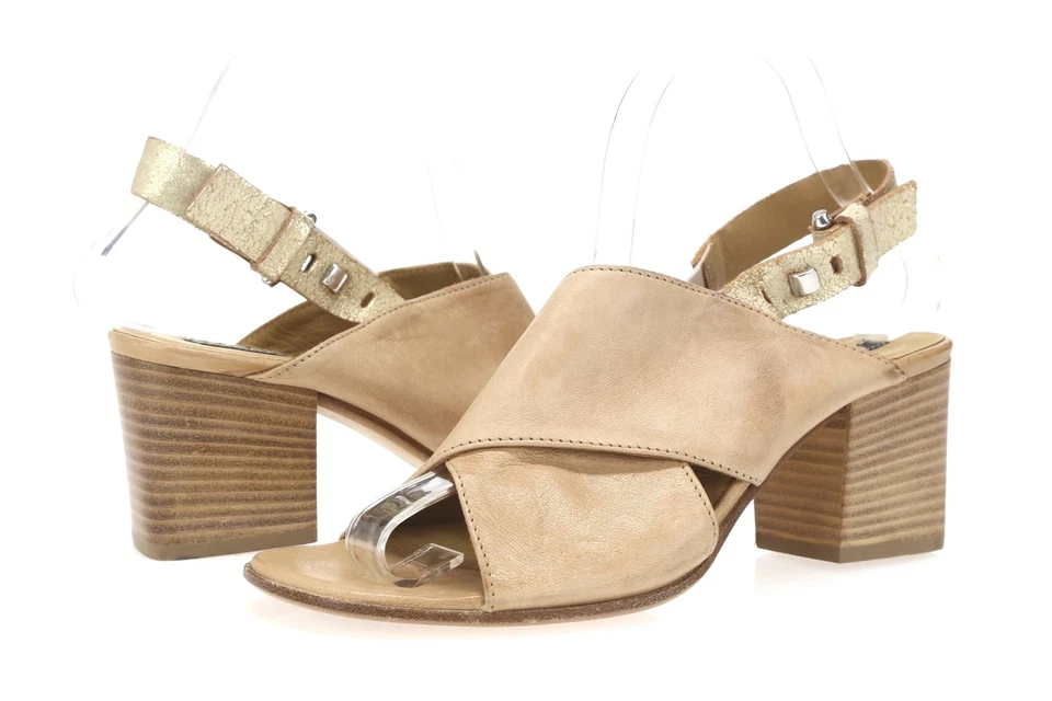 Womens ALBERTO FERMANI 160469 Camel Leather Slingback Sandals sz. 38 - Image 2 of 4