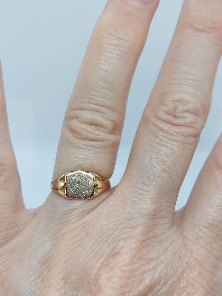 Vintage signet hotsell ring ebay