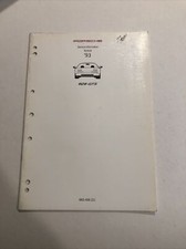 Porsche 1993 928 Gts Service Information Booklet