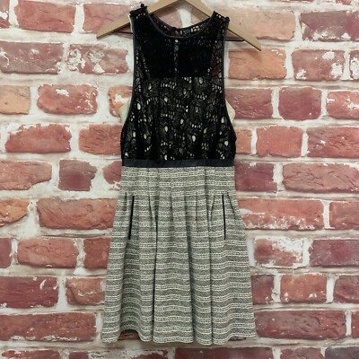 Anthropologie Tracy Reese Dress 0 Embroidered Eyelet Lace Striped Casual Evening