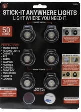 Sona Enterprise Stick-It Anywhere Lights. Light where you need it. 50 LUMEN