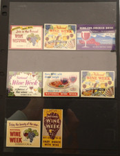8 Poster Stamps National Wine Week Wine Advisory Board LH