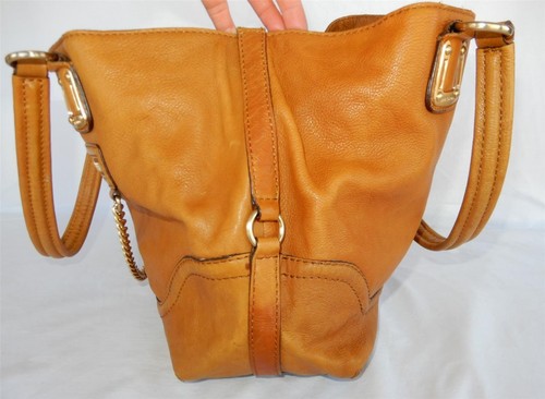 Michael Kors Vintage Caramel Brown Pebble Leather Shoulder Bag A-0706 - Picture 6 of 12