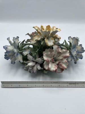 Vintage Capodimonte Porcelain Flowers AS IS SOME CHIPS