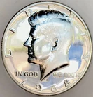 ⭐️1968⭐️SILVER PROOF KENNEDY⭐️GLASS WATERY MIRRORS LIKE YOU’VE NEVER SEEN⭐️