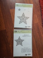 Stampin Up Bright  Beautiful rubber stamp set star Christmas