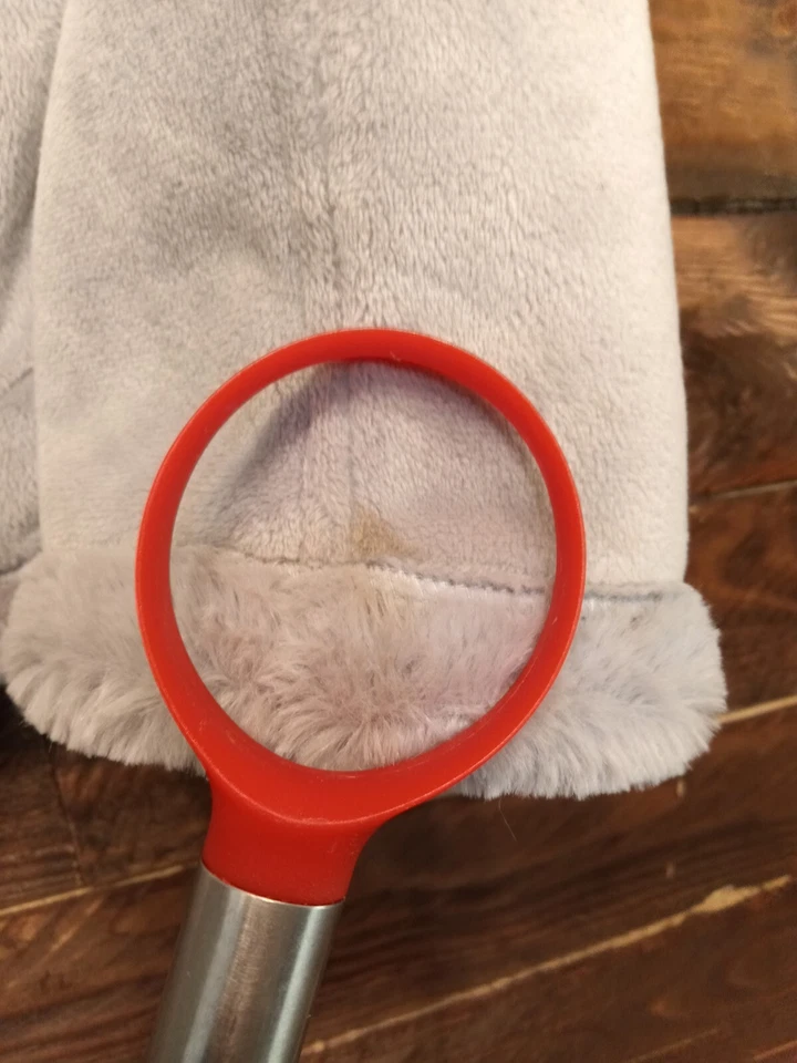 Женская серая куртка из искусственного меха размер XL от зеленого чая с меховой подкладкой мягкое пальто замшевое как - Изображение 4 из 4