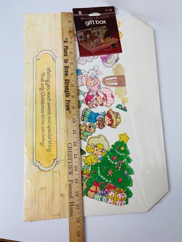 1982 Strawberry Shortcake Friends AG Christmas Paper Doll Gift Box NOT USED - Picture 7 of 9