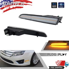 For 2010 2011 2012 Ford Fusion Clear Front Bumper Side Marker LED Parking Lights
