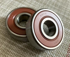 New KOYO 6303-2RS 17x47x14mm Double Rubber Seal Ball Bearings Lot of 2 pcs