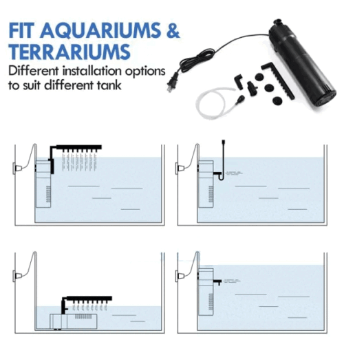 5 in 1 UV Sterilisator Filter Licht Sauerstoff Innenpumpe Aquarium Fisch Teich Tank - Bild 5 von 14