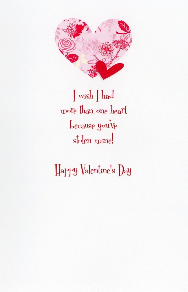 Romantic VALENTINE'S DAY 3D Card, You've Stolen My Heart by PS