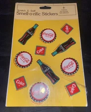 Coca-Cola Smell-o-rific Scratch and Sniff Stickers - in original package BA