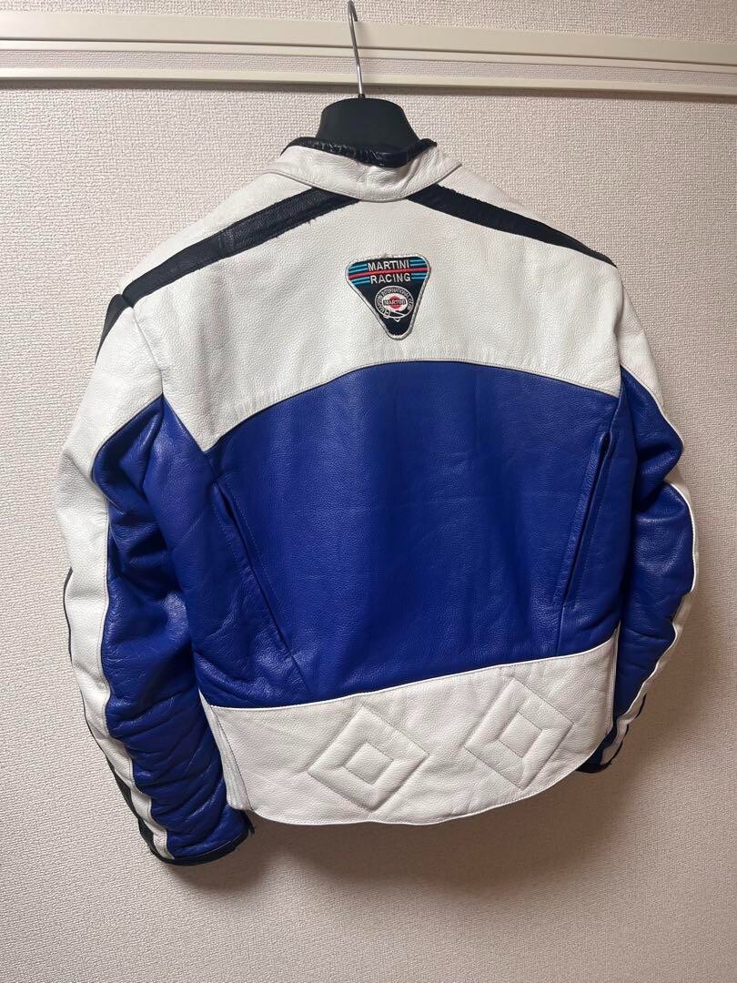 MARTINI RACING Leather Biker Jacket, Soft Protector Included From