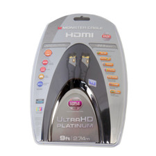 Monster Cable HDMI Cable UltraHD Platinum Series 9 Foot 22.5 Gbps New Sealed