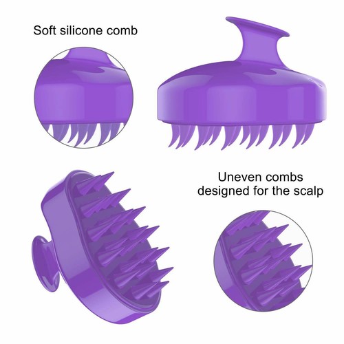 Hair Growth Promoting Stress Reducing Scalp Massaging Shampoo Bath Shower Brush - Picture 4 of 12