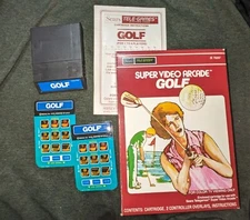 Super Video Arcade Golf (Sears Tele-Games)  Manual /2 Overlays Intellvision Game