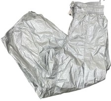 Anthropologie DAILY PRACTICE Base Jump Parachute Pants Size XXSmall Silver